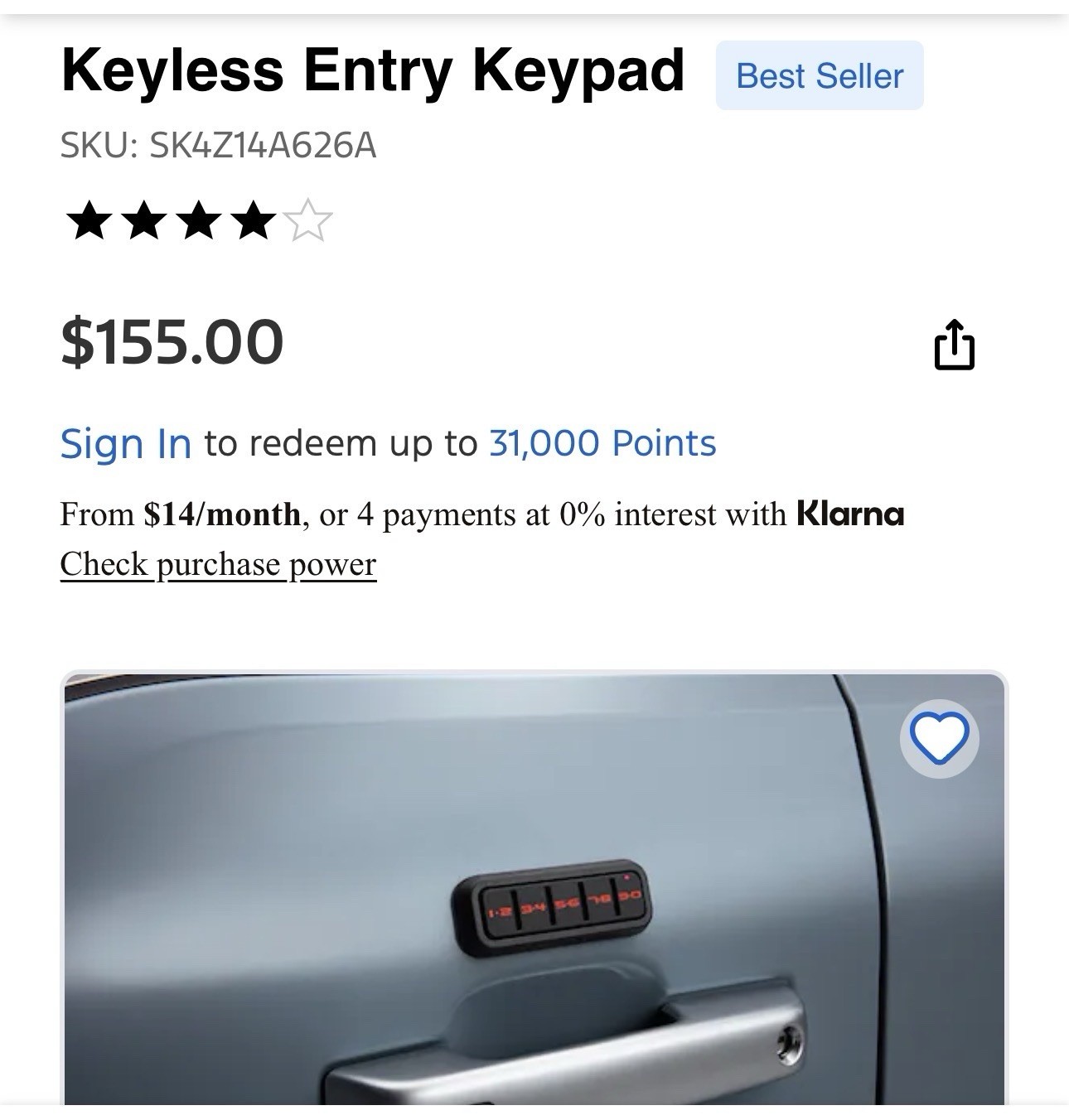 Ford Keyless Entry Pad-WILL NEED DEALER TO PROGRAM Ford Keyless Entry Pad-WILL NEED DEALER TO PROGRAM