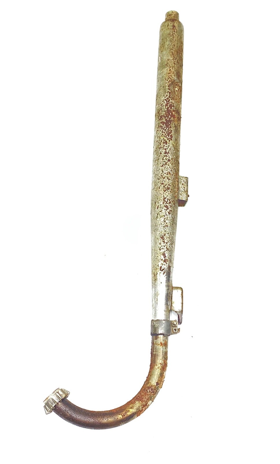 1966 Kawasaki F1 F1TR Complete Exhaust Assembly W/ Downpipe & Retainer Read 1966 Kawasaki F1 F1TR Complete Exhaust Assembly W/ Downpipe & Retainer Read