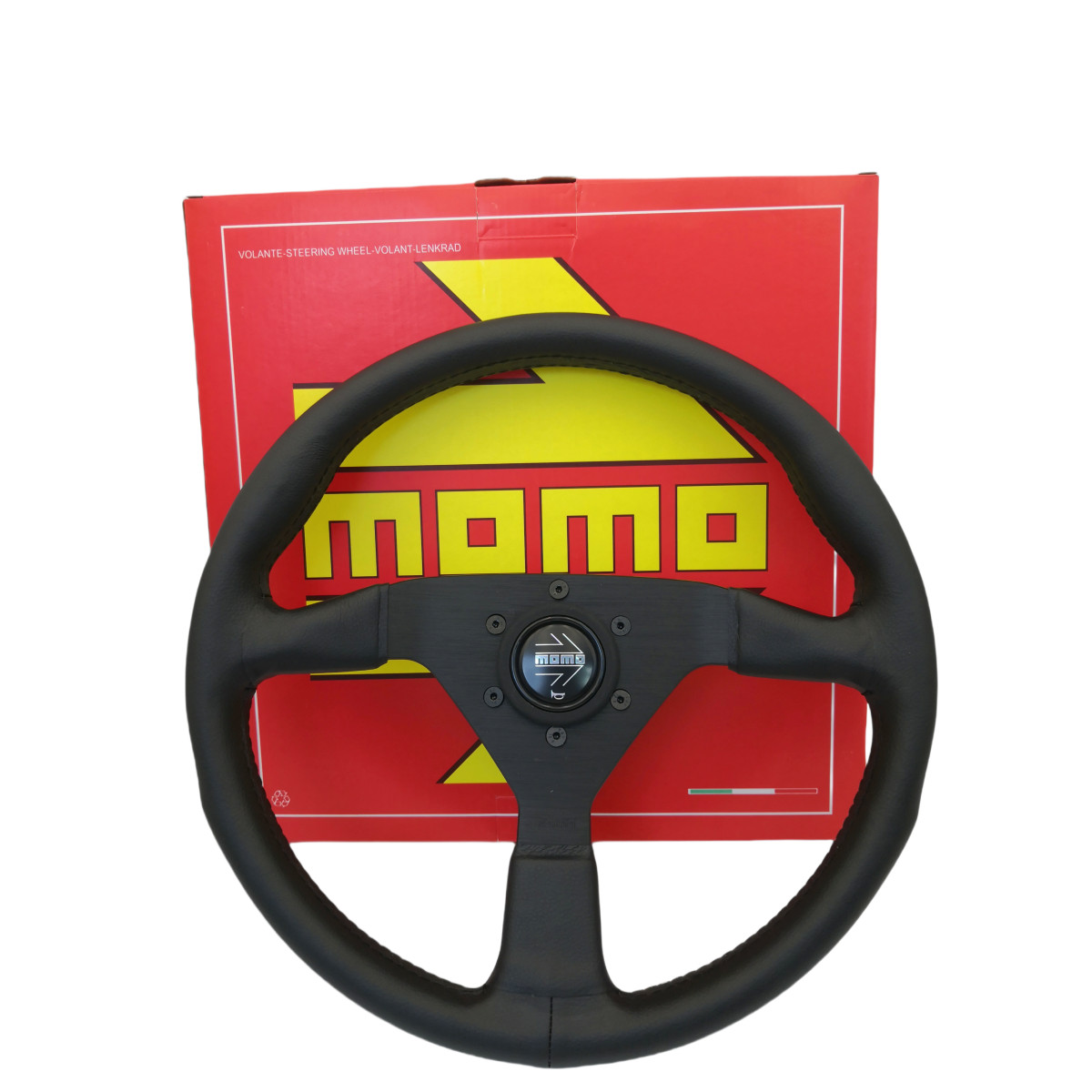 MOMO MonteCarlo 340mm 14\' Genuine Leather Thickened Spoke Sport Steering Wheel