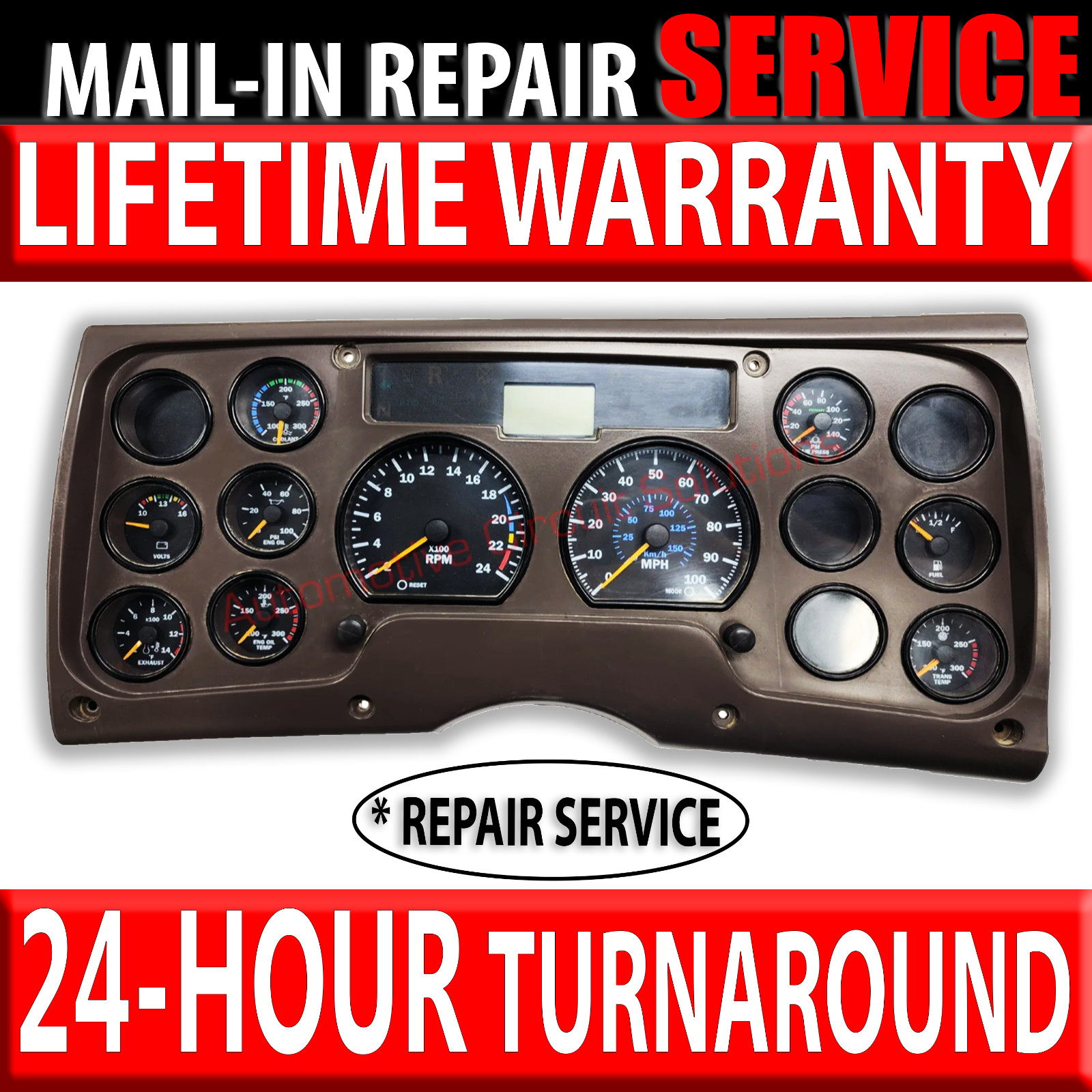 MACK GRANITE Truck Speedometer Panel Instrument Dash Cluster [REPAIR SERVICE]