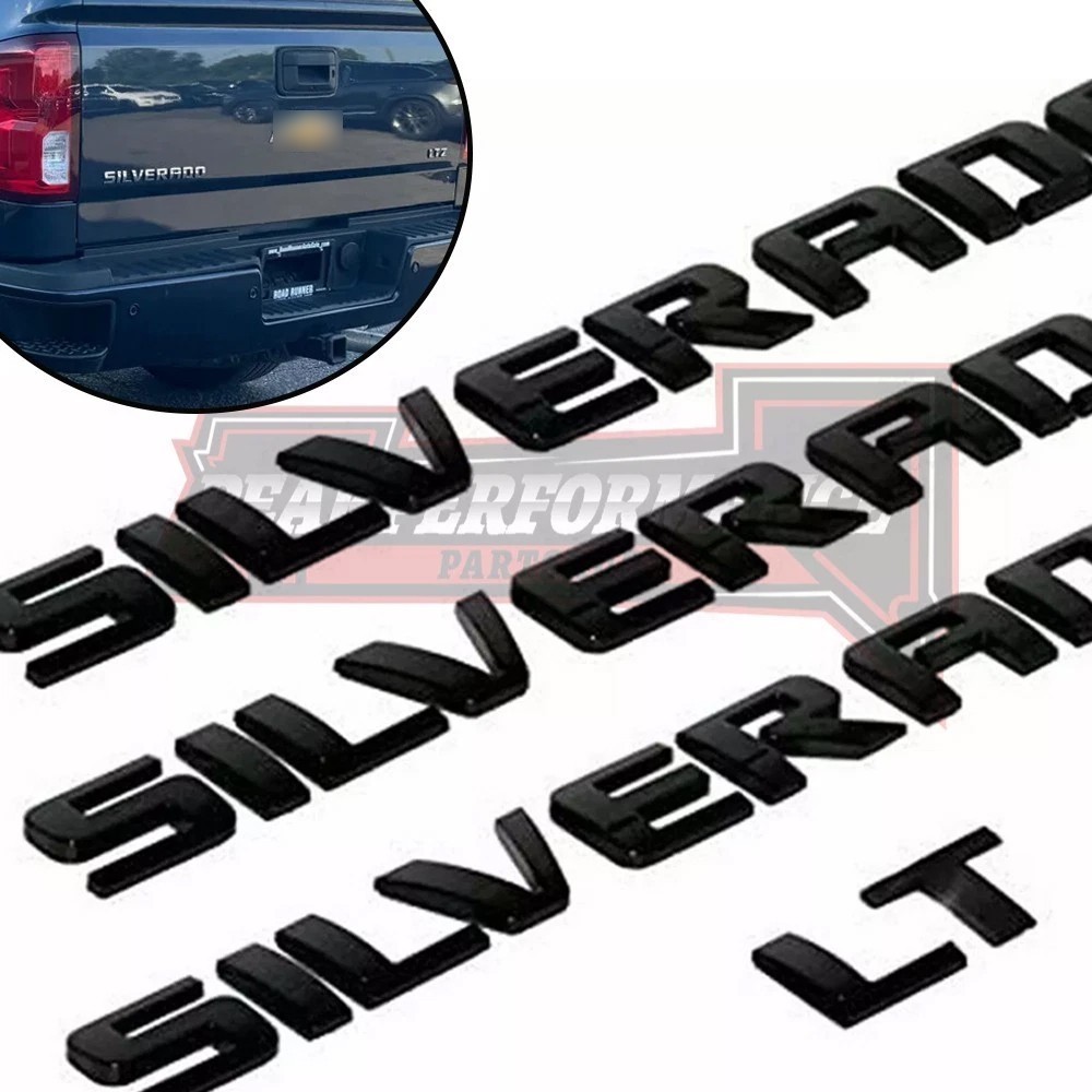 3D Glossy Black For Silverado LTZ Letters Sticker Decal Nameplate Emblem 07-18 3D Glossy Black For Silverado LTZ Letters Sticker Decal Nameplate Emblem 07-18