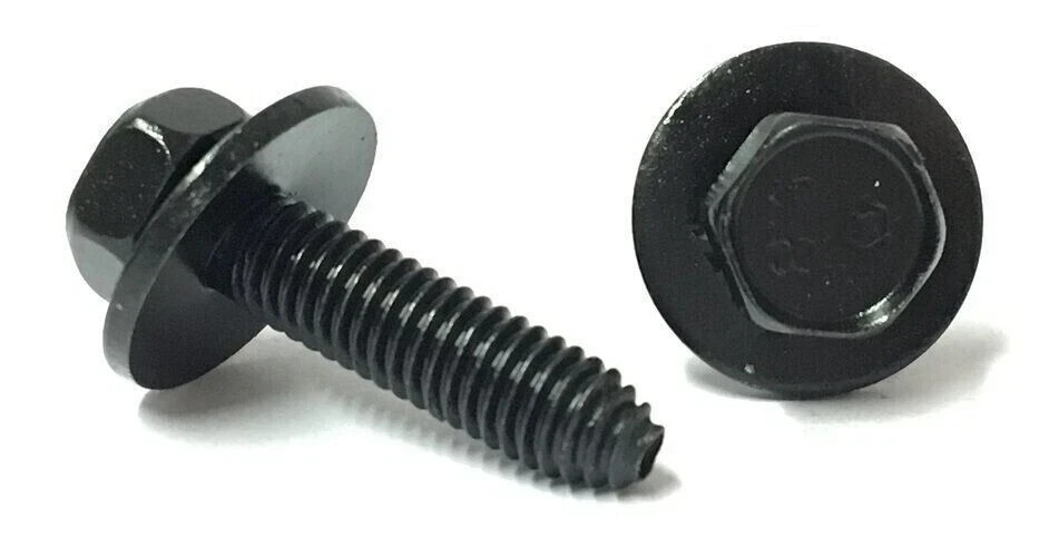 12065  M6-1.0 x 25mm Hex Head Sems Body Bolts - Phosphate - 50 pcs.