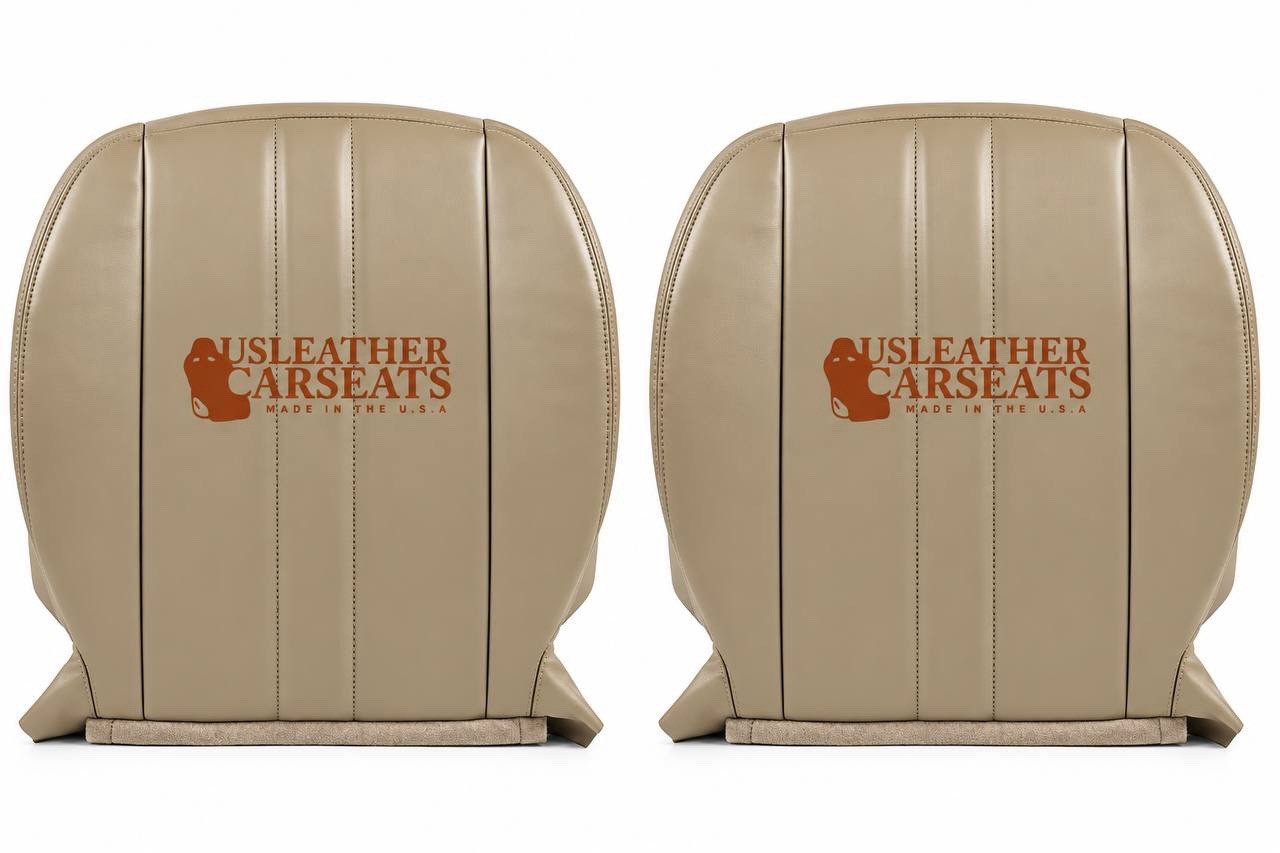 2003 2018 Chevy Express Van Driver & Passenger Bottom Leather Seat Cover Tan 2003 2018 Chevy Express Van Driver & Passenger Bottom Leather Seat Cover Tan