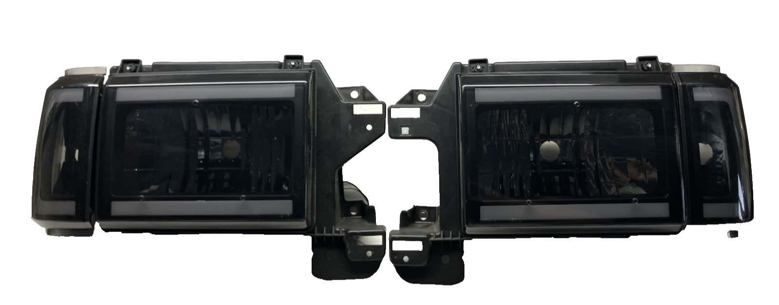 For 1987-1991 ford f150 f250 bronco smoke clear headlight Drl Led Tube Lamp