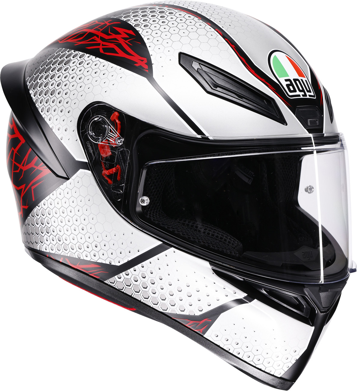 AGV For K1 S Helmet - Speedarmor - Matte Black/Gray/Red - Small 2118394018-073-S
