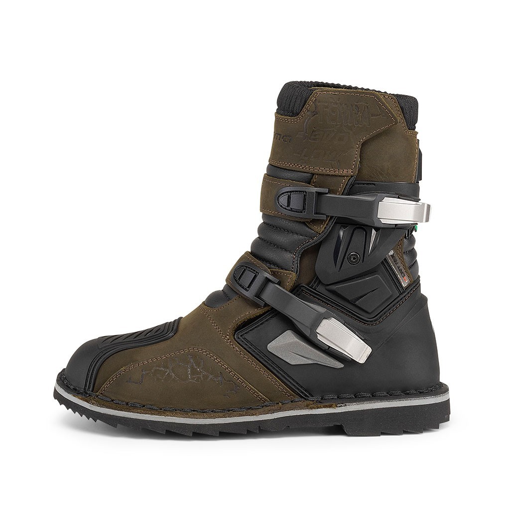 Forma TERRA EVO LOW dry motorcycle boots, UNBOXED adventure adv brown black gear