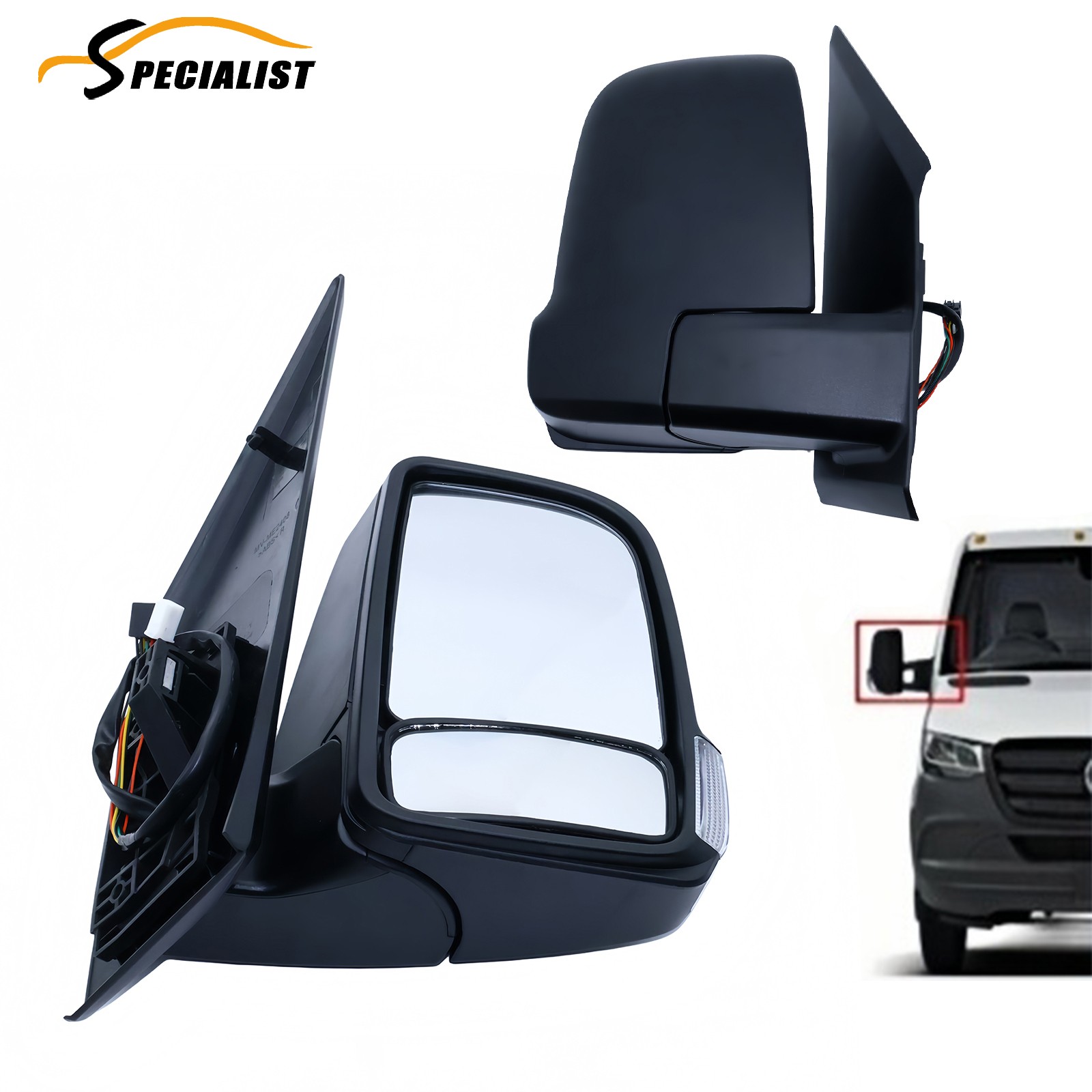 FIT 2019-25 Mercedes/Freightliner Sprinter Passenger Right Side Door Mirror Heat
