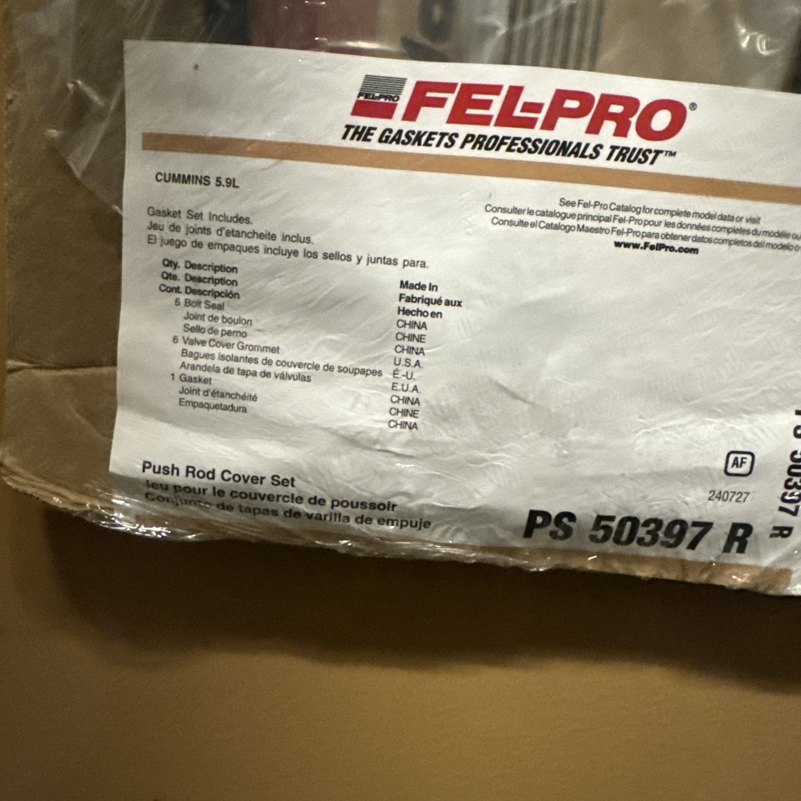 Fel-Pro PS 50397 R Engine Push Rod Gasket Set