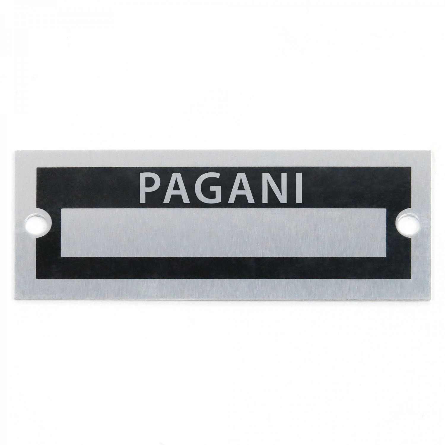 Blank Data Vin Plate - Pagani