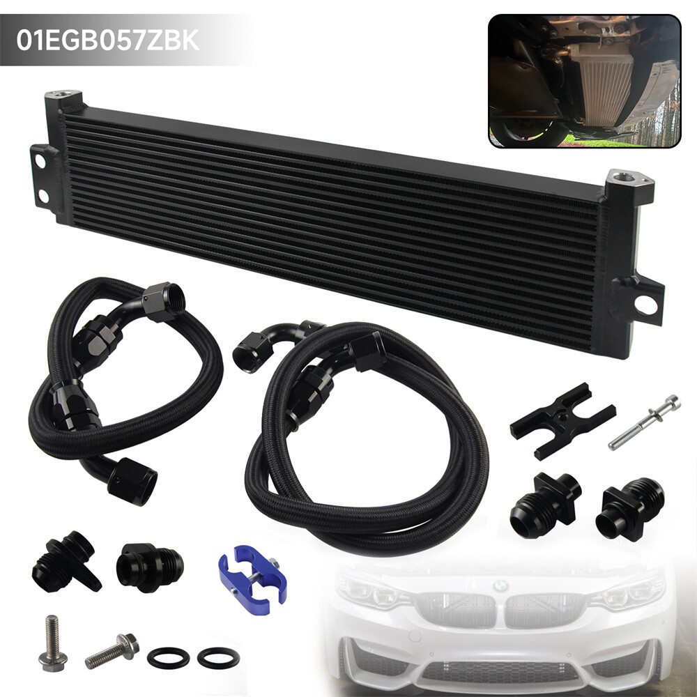 Performance Oil Cooler Kit For BMW M3 M4 M2 S55 F80 F82 F83 F87 F8X 15-20 Black