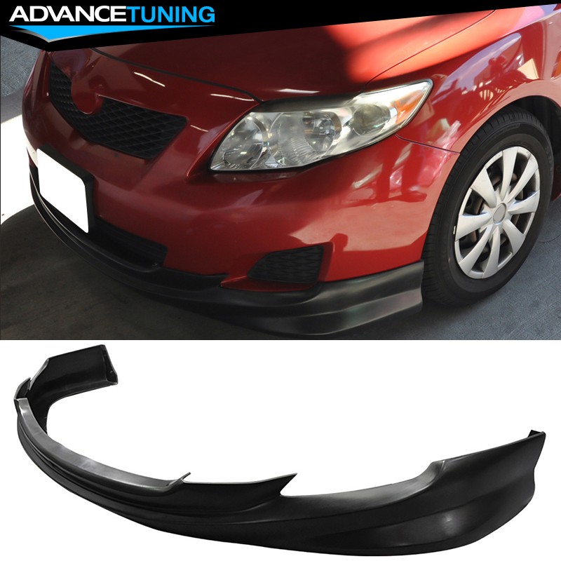 Fits 09-10 Toyota Corolla K Style Unpainted Front Bumper Lip Spoiler Splitter PU