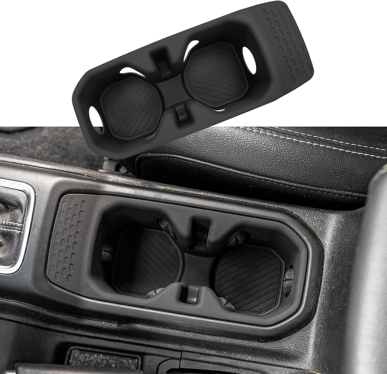 For 2018-2025 Jeep Gladiator JT & Wrangler JL Cup Holder Insert Center Console For 2018-2025 Jeep Gladiator JT & Wrangler JL Cup Holder Insert Center Console