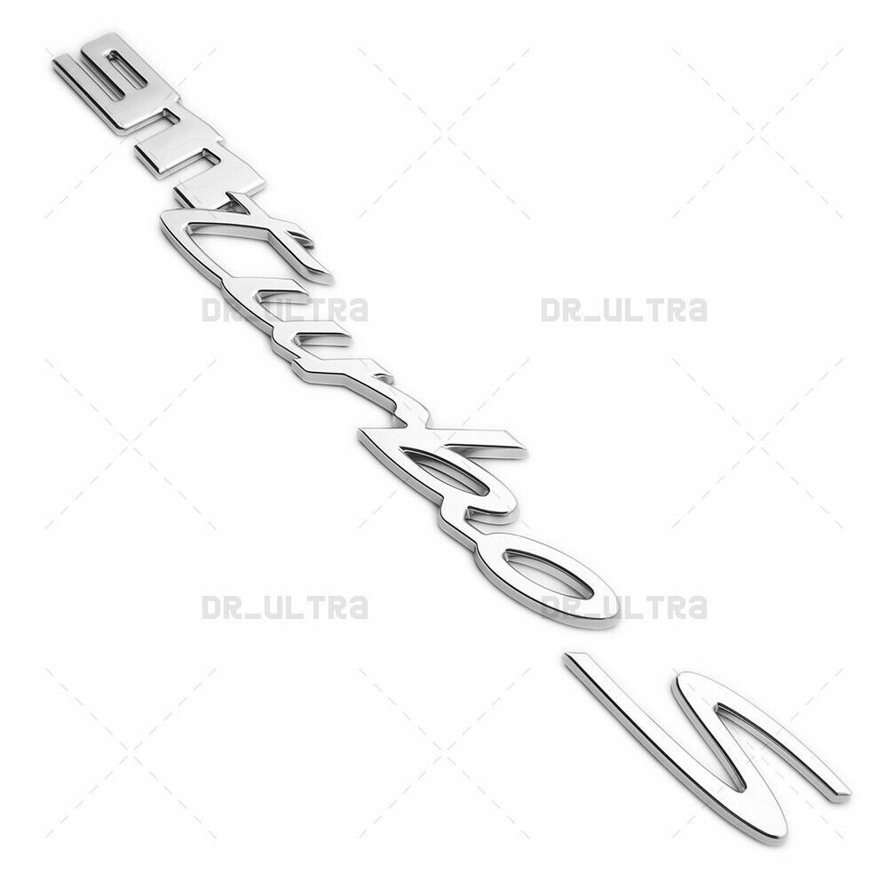 For 20+ Silver 911 Turbo S Letters Rear Badge Liftgate Emblem Deck Lid