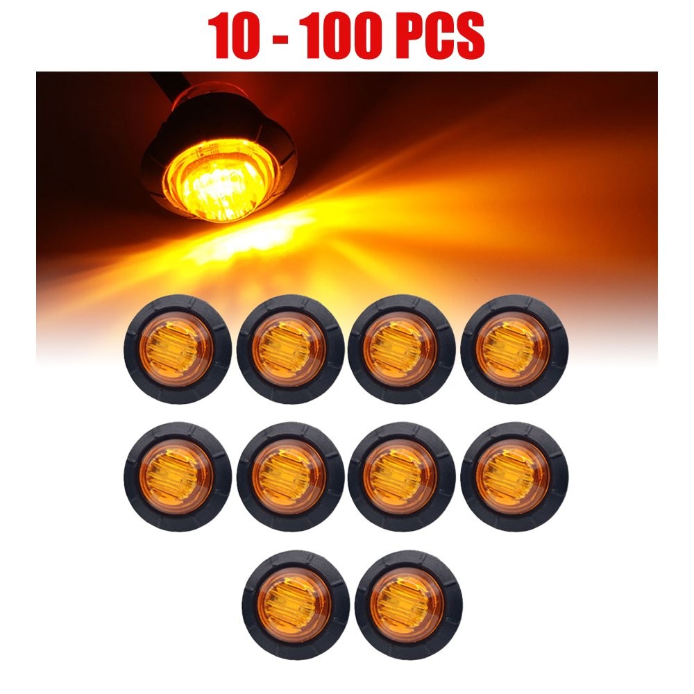 10-100X Amber Round Marker 3/4\