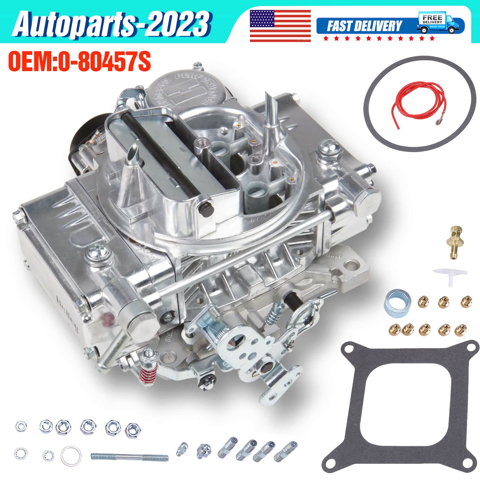 Fuel Carburetor Kit FR-80457S 0-80457S 600 CFM Street Warrior Electric Choke