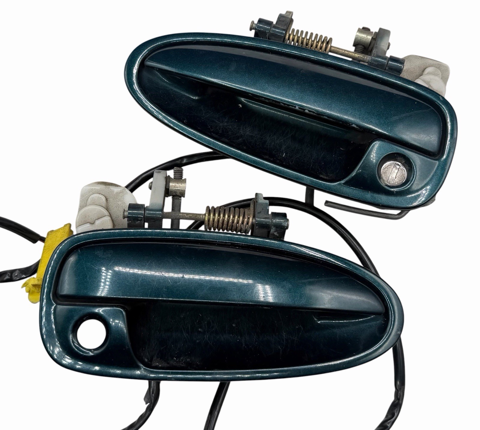 94-01 Acura Integra Exterior Front GREEN Door Handles OEM Handle LH RH Pair 94-01 Acura Integra Exterior Front GREEN Door Handles OEM Handle LH RH Pair