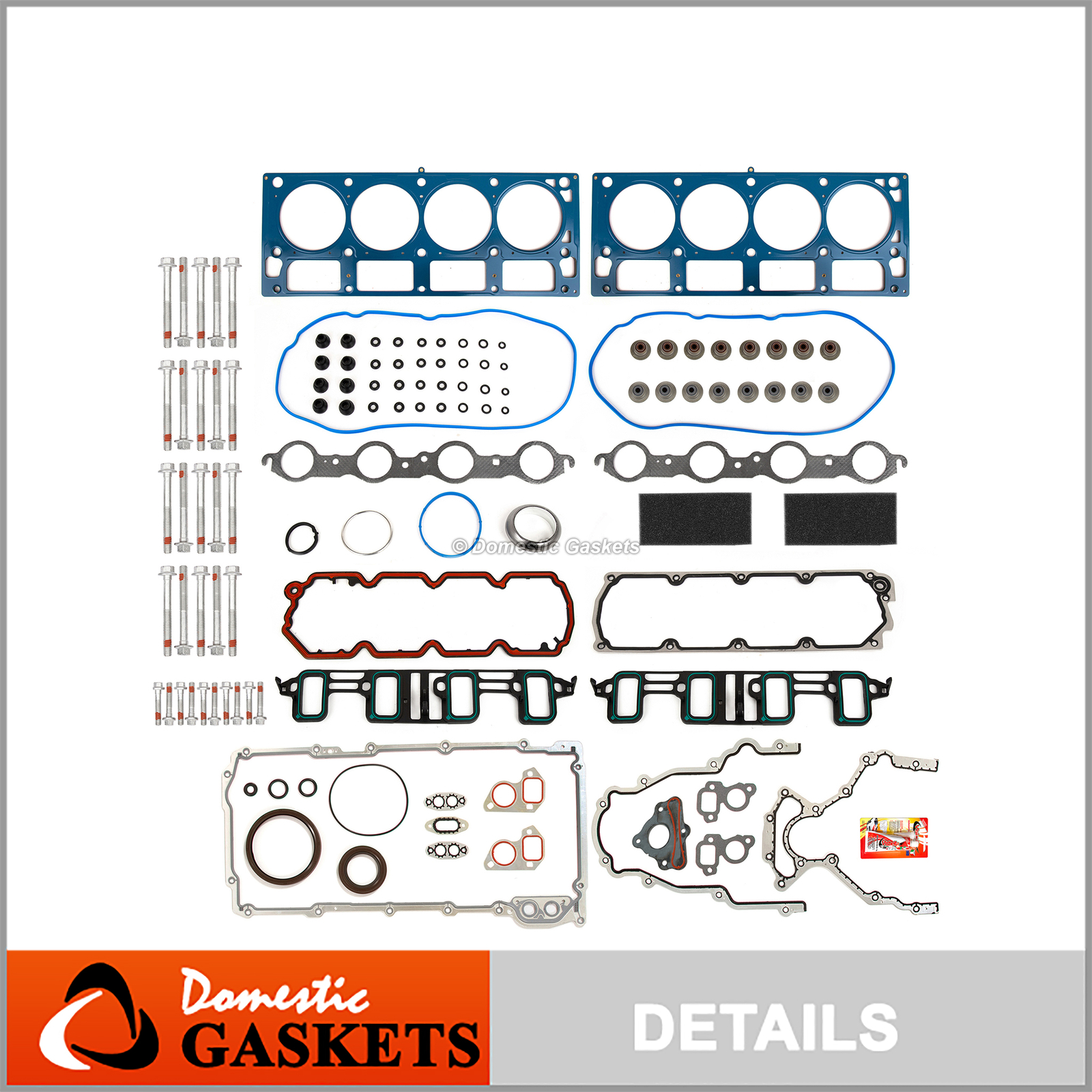 Full Gasket Set Head Bolts Fit 07-14 Chevrolet Cadillac GMC Sierra 6.0 6.2 VIN Y