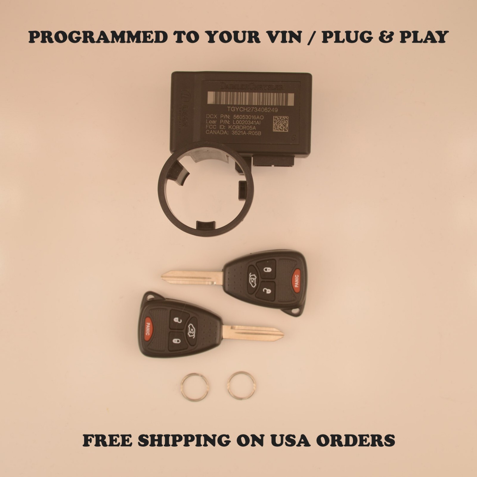 2005-2007 Jeep Grand Cherokee Immobilizer 56053016AO VIN Programmed Plug & Play