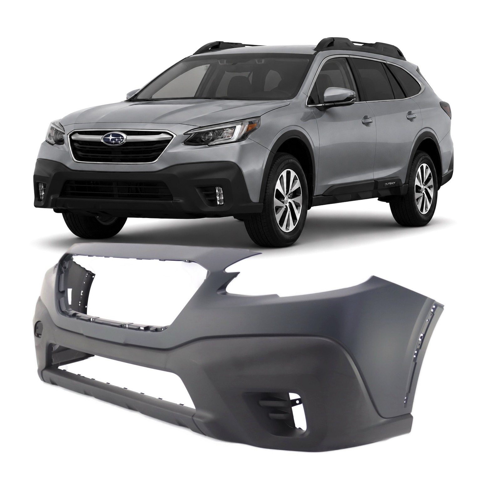 2020-2022 Subaru Outback Wagon Primed Front Bumper Cover SU1000192 57704AN01A