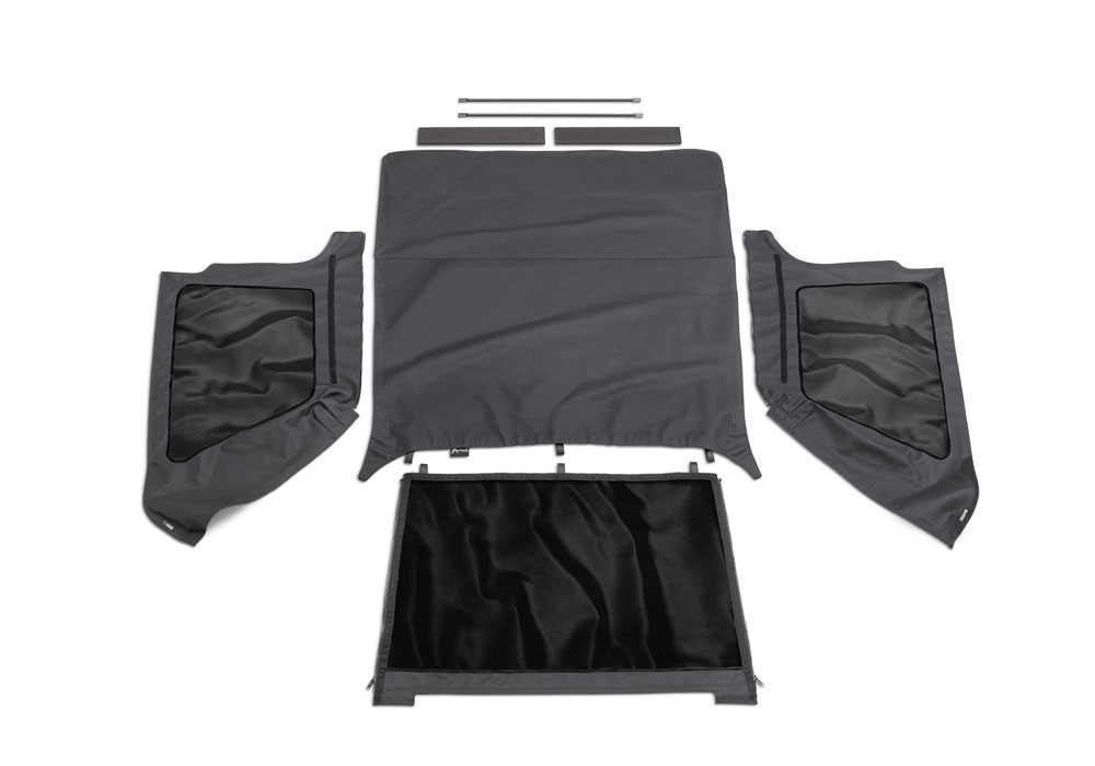 Rampage 109735 Frameless Soft Top Sailcloth Blk Diamond for 97-06 Wrangler TJ