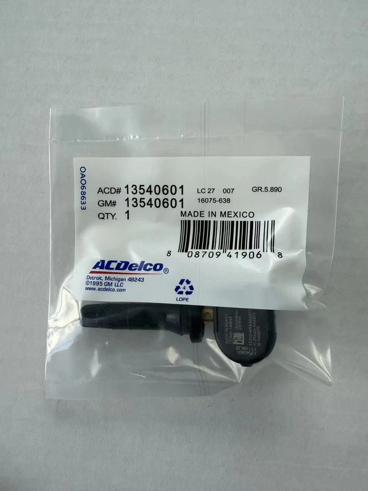 Genuine OEM GM TPMS Tire Pressure Sensor for GMC Trucks & Vans 13540601