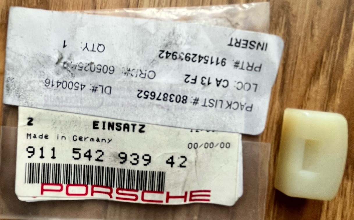 1978-83 porsche 91154293942 window cross arm  911 NOS