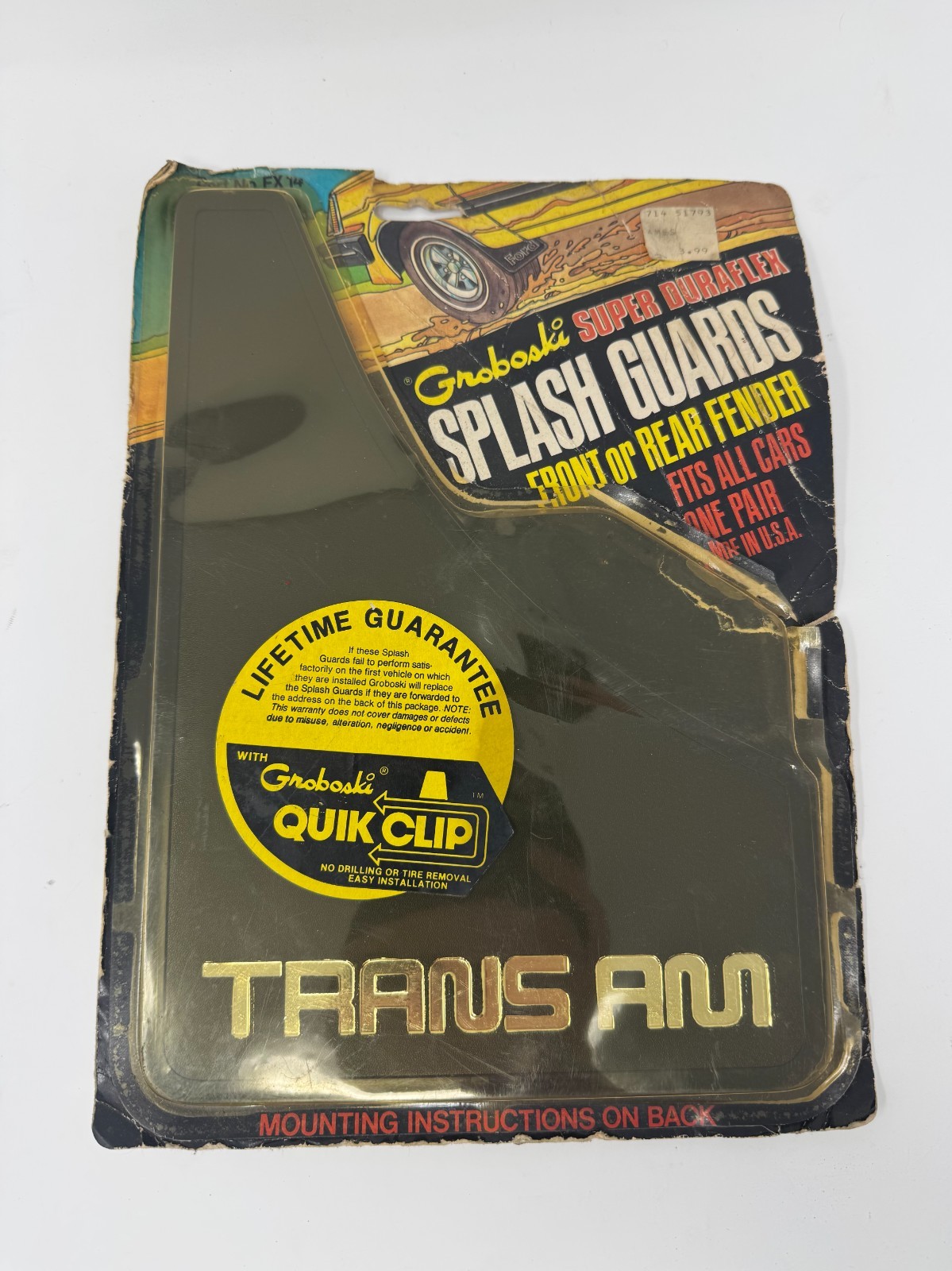 Trans Am Mud Flaps Splash Guards New Groboski Duraflex NOS FireBird Vintage