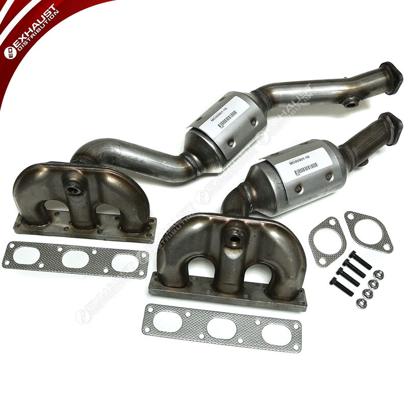 BMW 325ci 2.5L Manifold Catalytic Converters 2001-2006 Front and Rear 2 Pieces