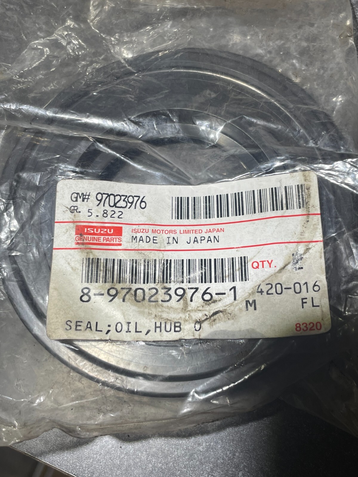 NEW OEM GENUINE ISUZU 8-97023976-1 GM 97023976 OILSEAL NEW OEM GENUINE ISUZU 8-97023976-1 GM 97023976 OILSEAL