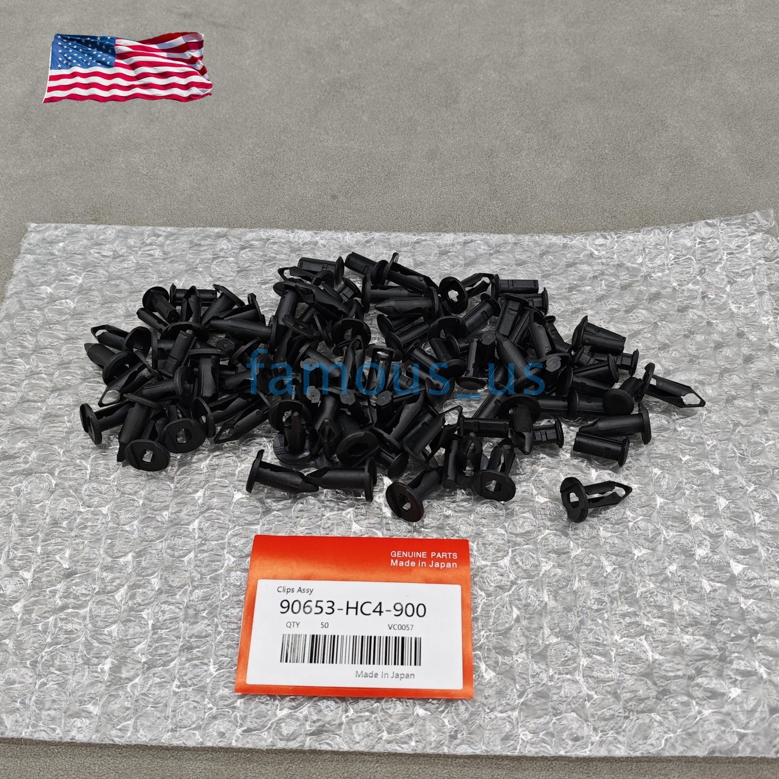 OEM 50pcs ATV Retainer Clips Push Pin Splash Guard Body Panel For Honda 8mm
