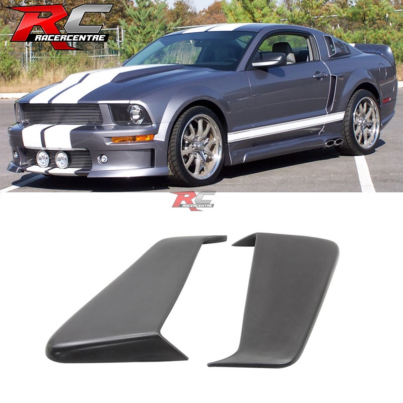 Fit 05-09 Ford Mustang Coupe EL Side Fender Scoop Unpainted Black PU