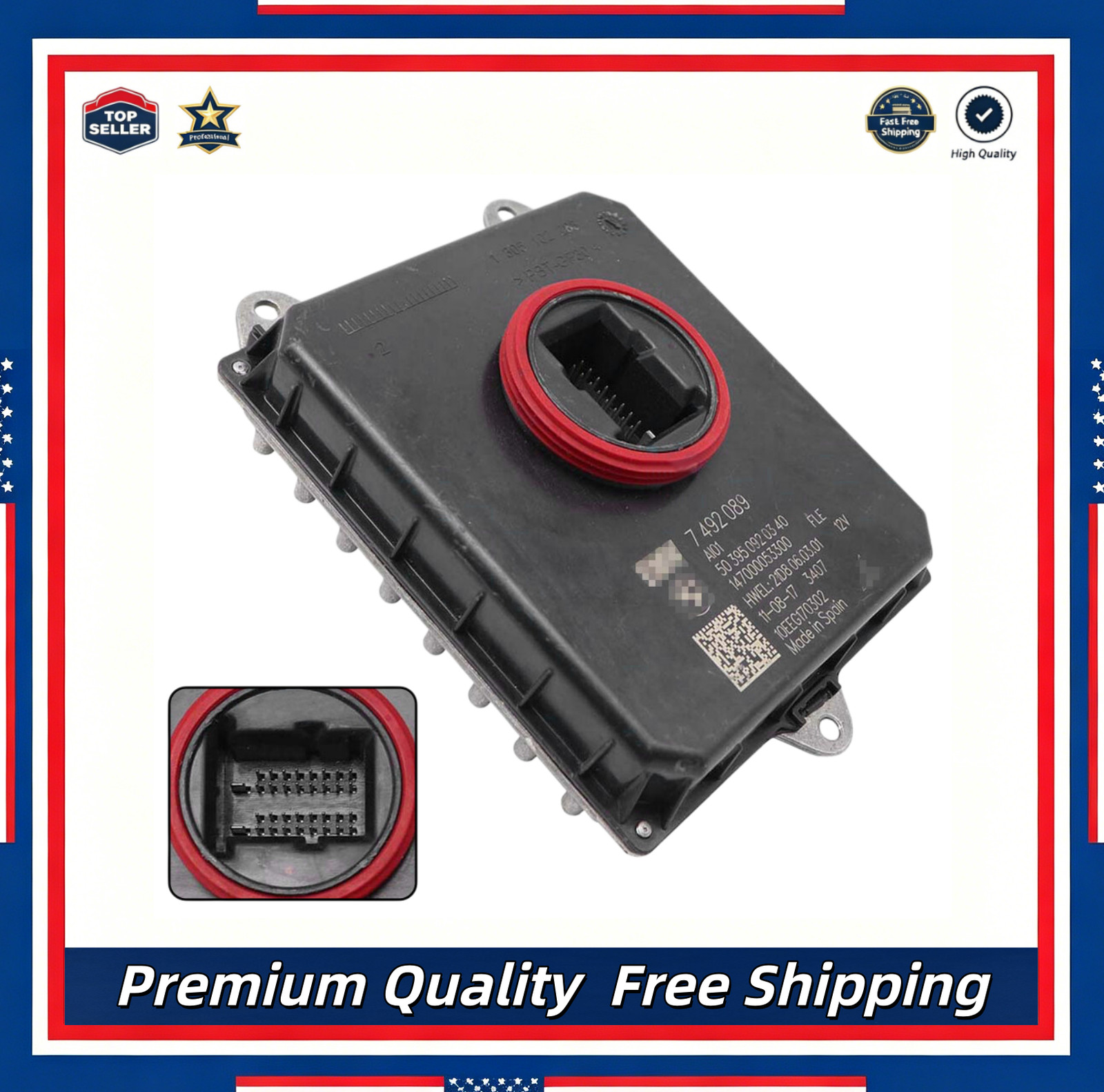 OEM For BMW X1 i3 i8 Mini Cooper LED Headlamp Ballast Control Module 63117492089