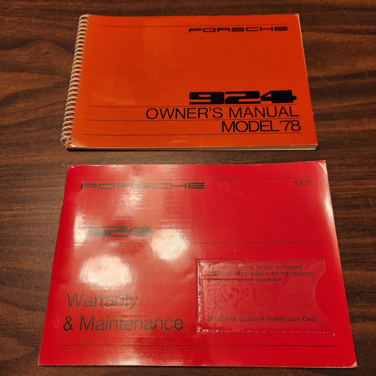 Original 1978 Porsche  924 Owners Manual and Warranty and Maintenance Manual NOS