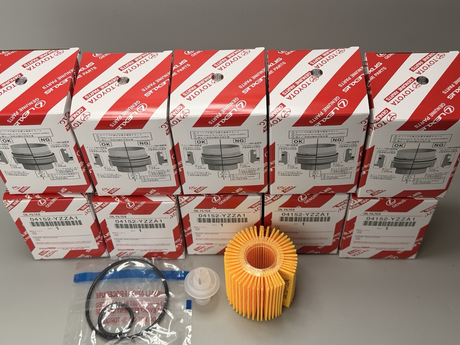 PACK of 10 04152-YZZA1 Genuine OEM Engine Oil Filter FREE SAME DAY SHIPPING PACK of 10 04152-YZZA1 Genuine OEM Engine Oil Filter FREE SAME DAY SHIPPING
