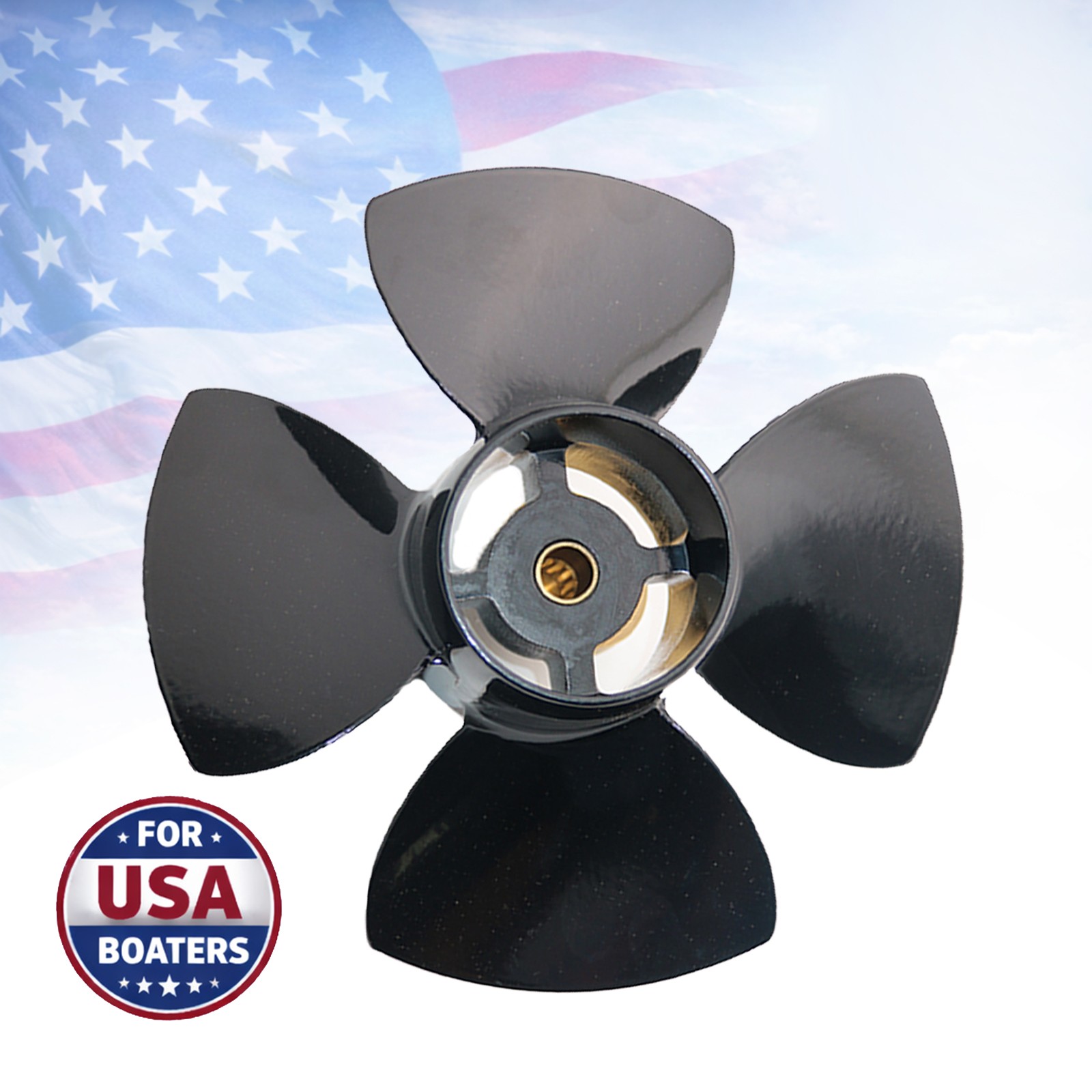 4 Blades High Thrust Propeller 8.7x9 For Tohatsu Mercury Nissan 4-6hp 2&4 Stroke