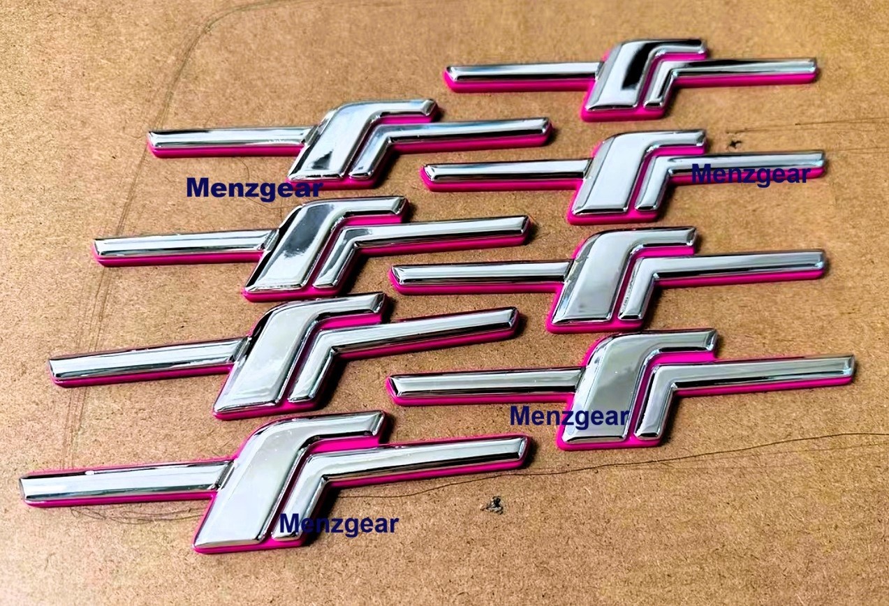 JDM Subaru Forester Front Grille F Badge Emblem Pink FOR SF5 SG5 SG9 XT STI