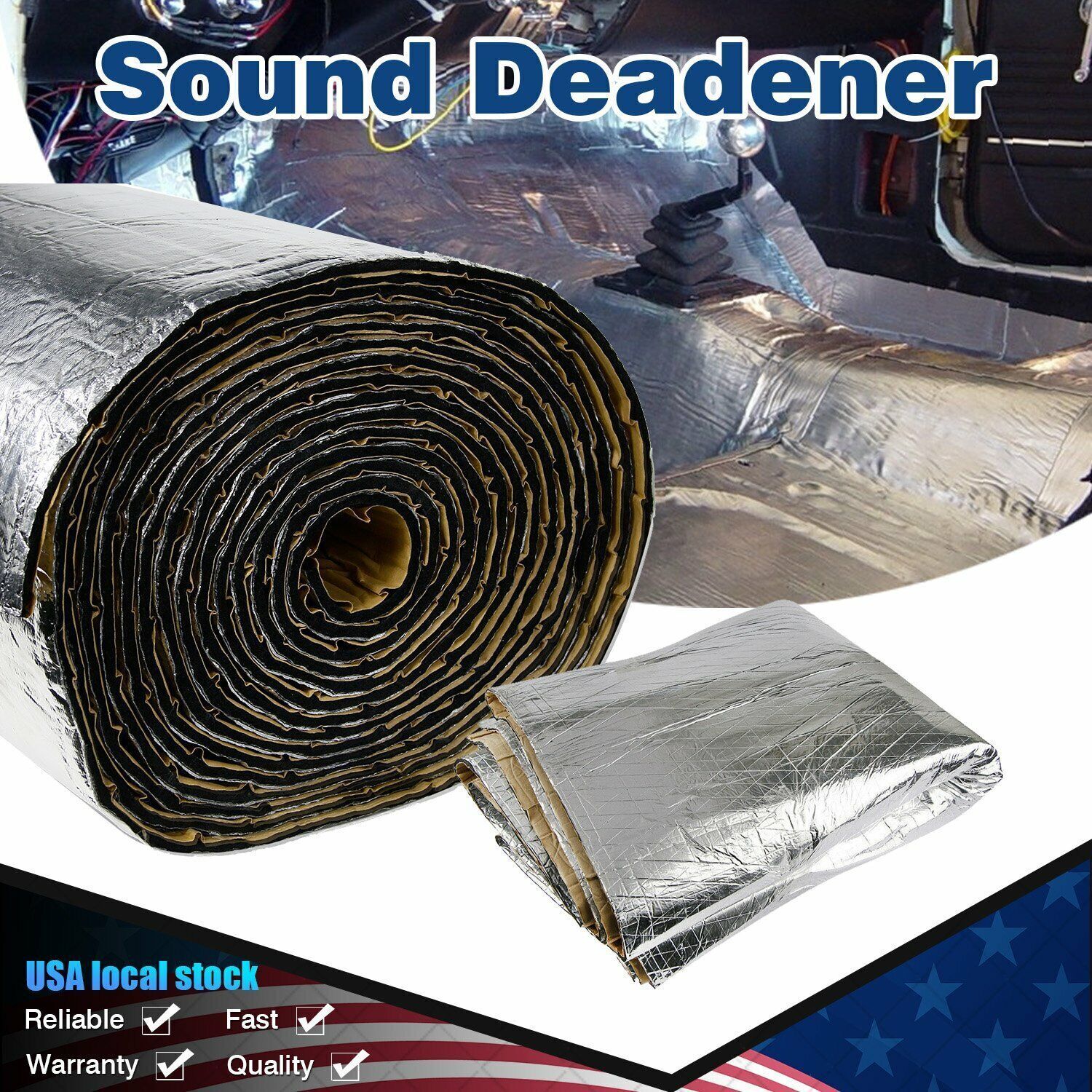 65 sq.ft Aluminum foil Car Auto sound deadener, deadening, dampening noise mat