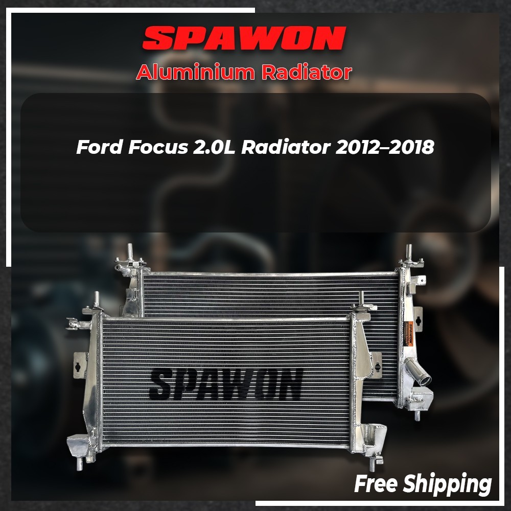SPAWON 2ROW Aluminum Radiator Fit Ford Focus Titanium S SE 2.0L L4 MT 2012-2018