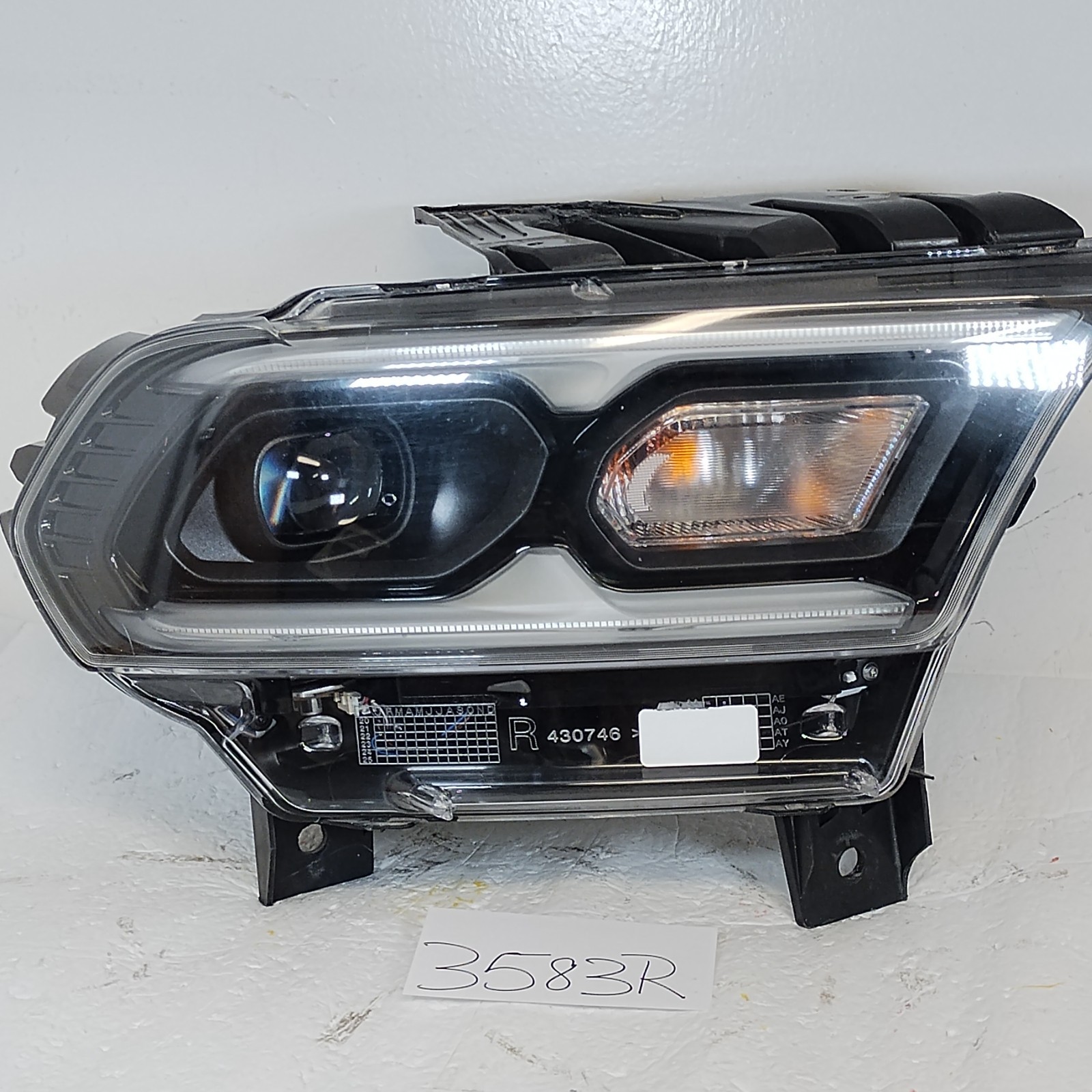 2021-2025 DODGE DURANGO RIGHT RH SIDE LED BLACK HEADLIGHT LAMP OEM  68433778AF