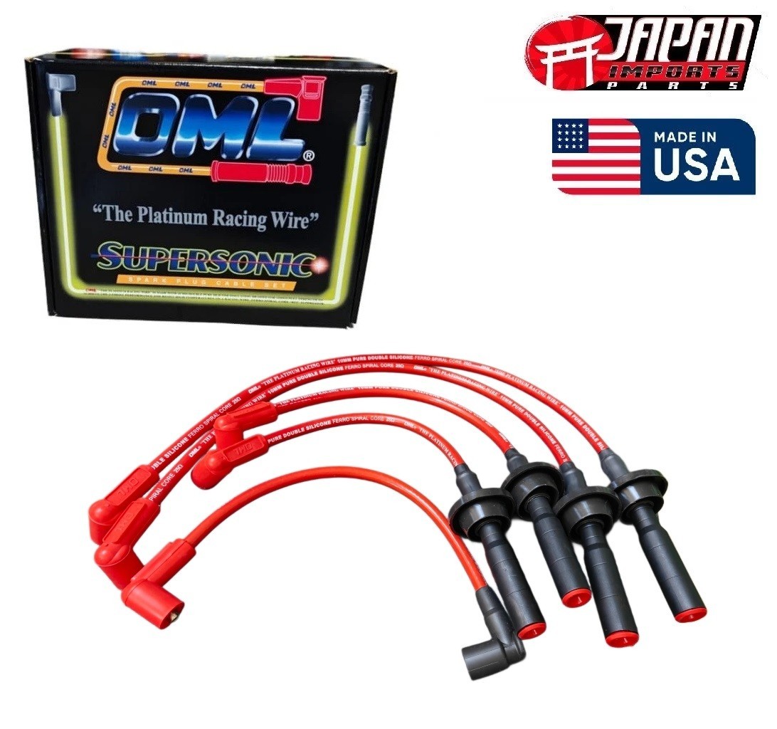 Toyota Corolla 1.8L 80-82 3TC OML Racing 10MM Red Spark Plug Wires Set