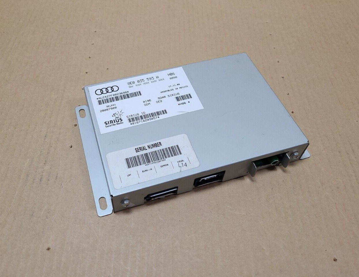 2012 LAMBORGHINI GALLARDO LP560-4 OEM SIRIUS SATTELITE RECEIVER MODULE 8E0035593