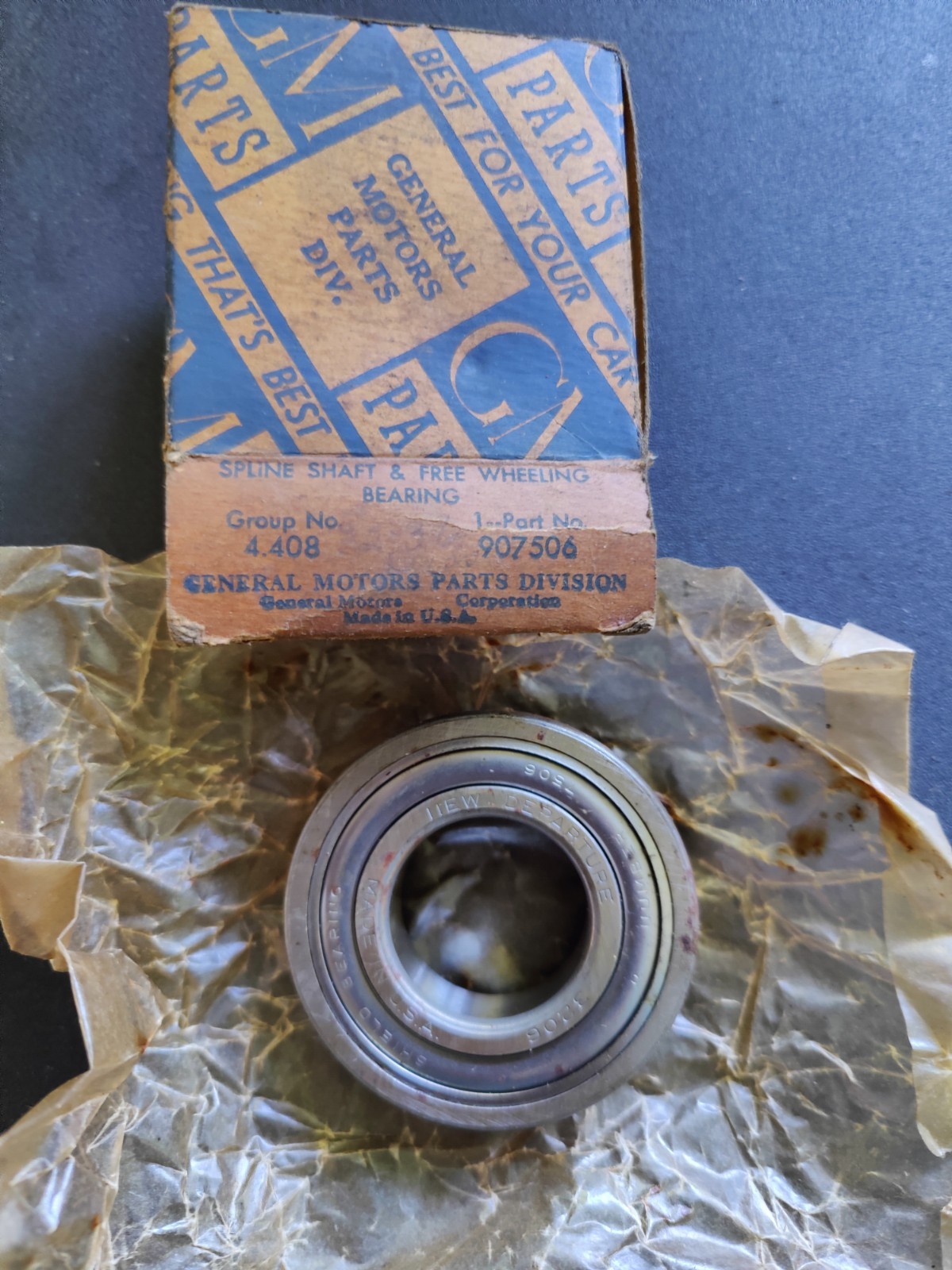 NOS OEM 1932-36 Chevy 3-spd Transmission Main Shaft Rear Bearing GM 907506 7506 NOS OEM 1932-36 Chevy 3-spd Transmission Main Shaft Rear Bearing GM 907506 7506