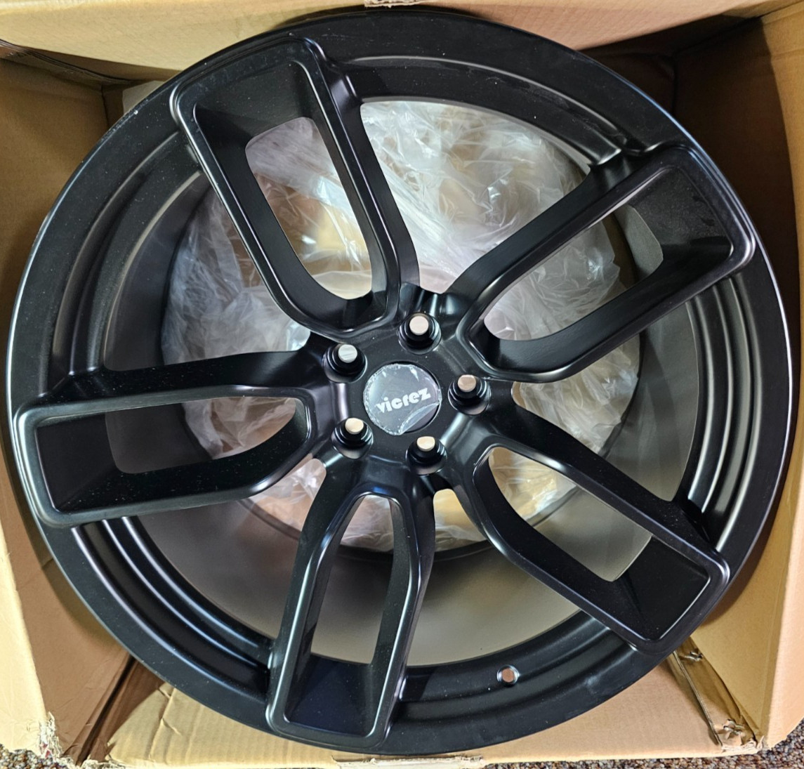 (QTY 1) Vicrez Hellcat Redeye Style Widebody Matte Wheel Rim 20x11 5x115 -2.5mm