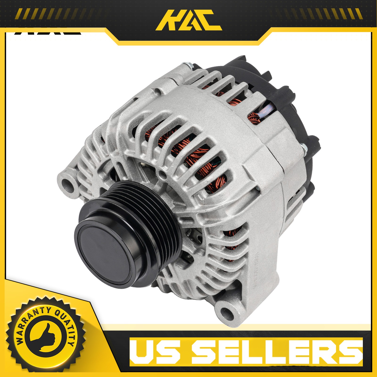 Alternator for Chevrolet Corvette 1997-2013 110 A 145A 12V CW 6-Groove Clutch