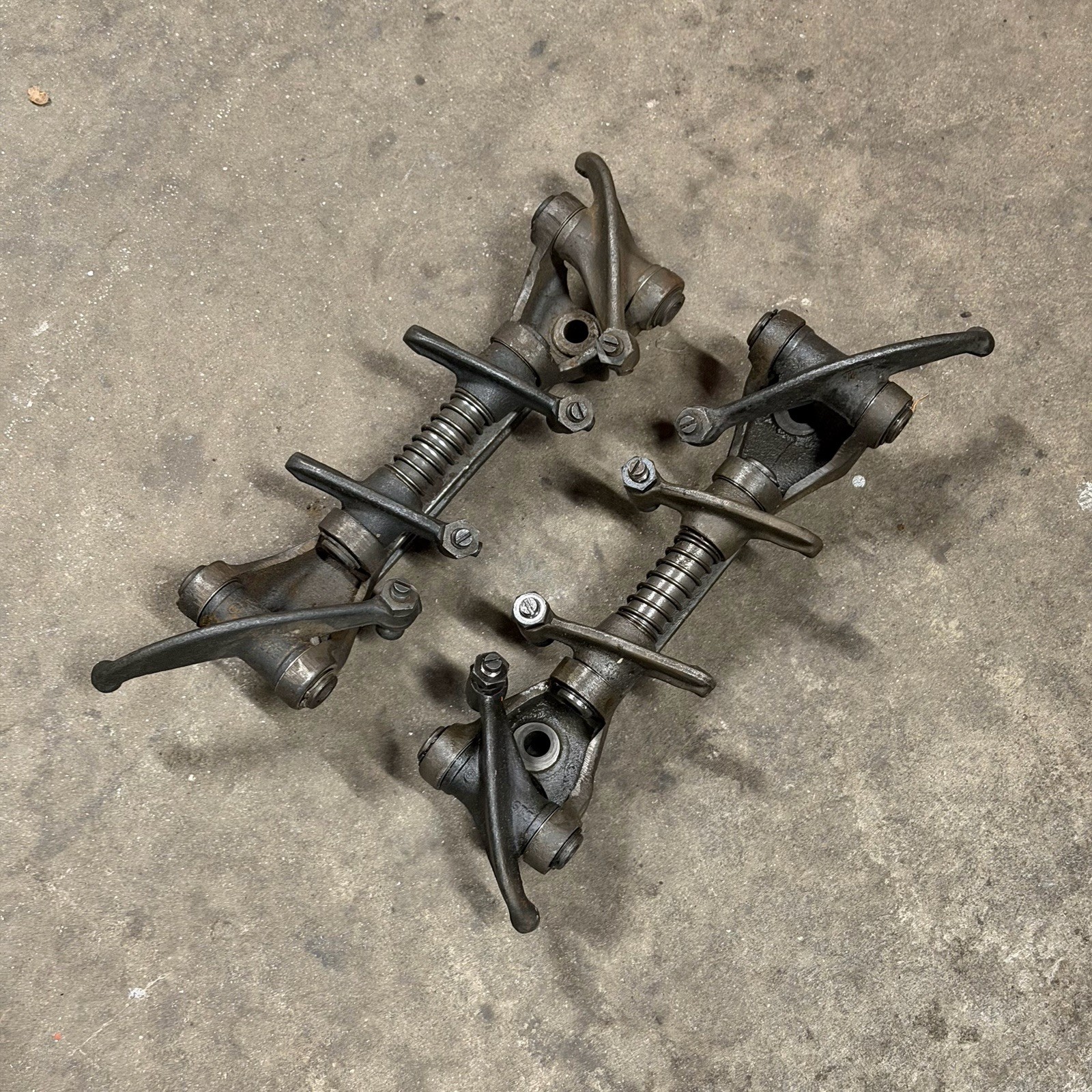 Porsche 356 Rocker Bridge Base Stand w/ Arms CAST IRON Cylinder Head Steel Porsche 356 Rocker Bridge Base Stand w/ Arms CAST IRON Cylinder Head Steel