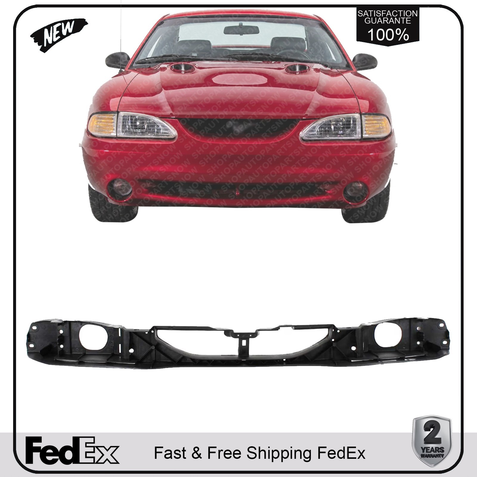 NEW Front Header Panel For 1994-1998 Ford Mustang FO1221104
