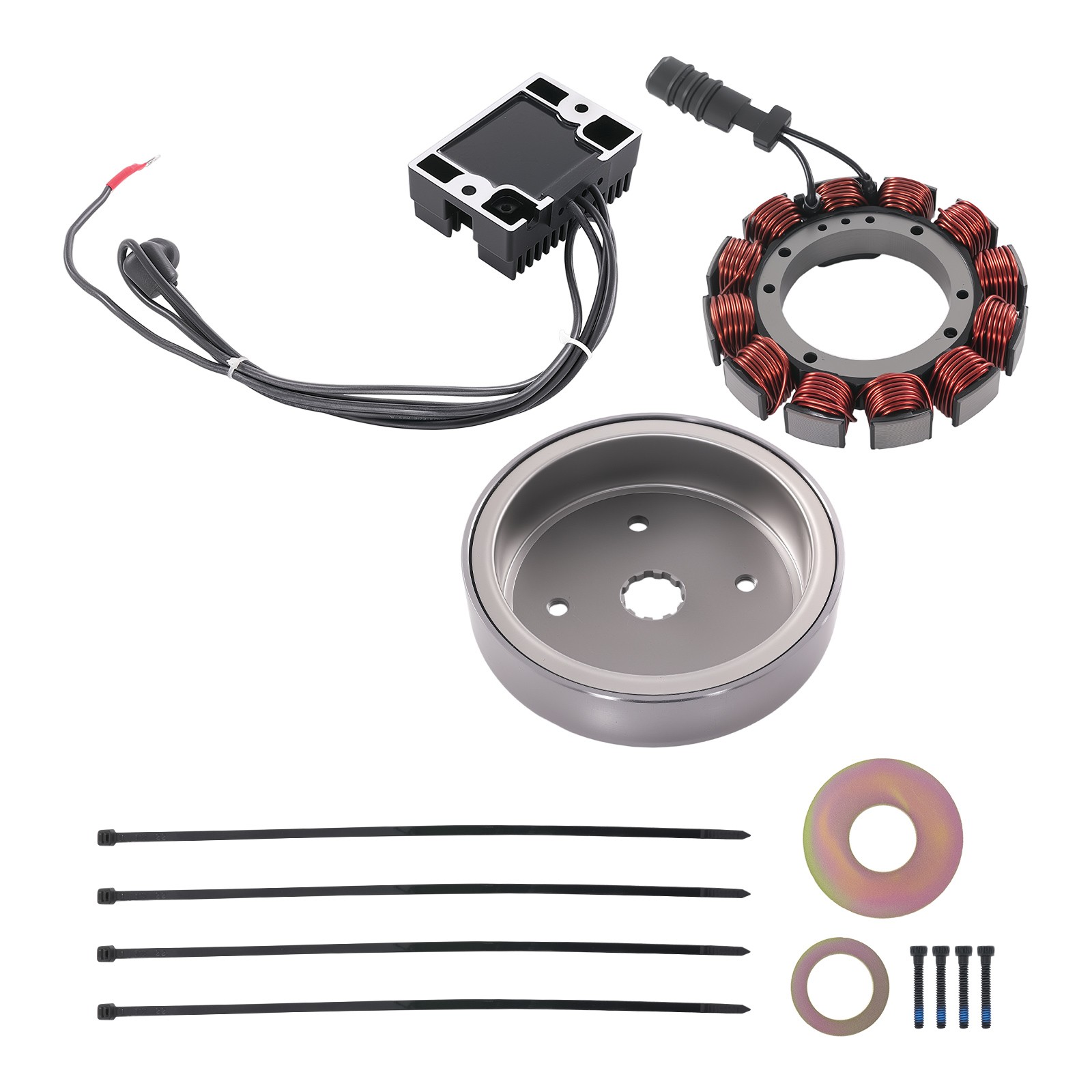11PCS Rotor Stator Regulator Kit Fit For Harley BigTwin 1970-1999 29985-87