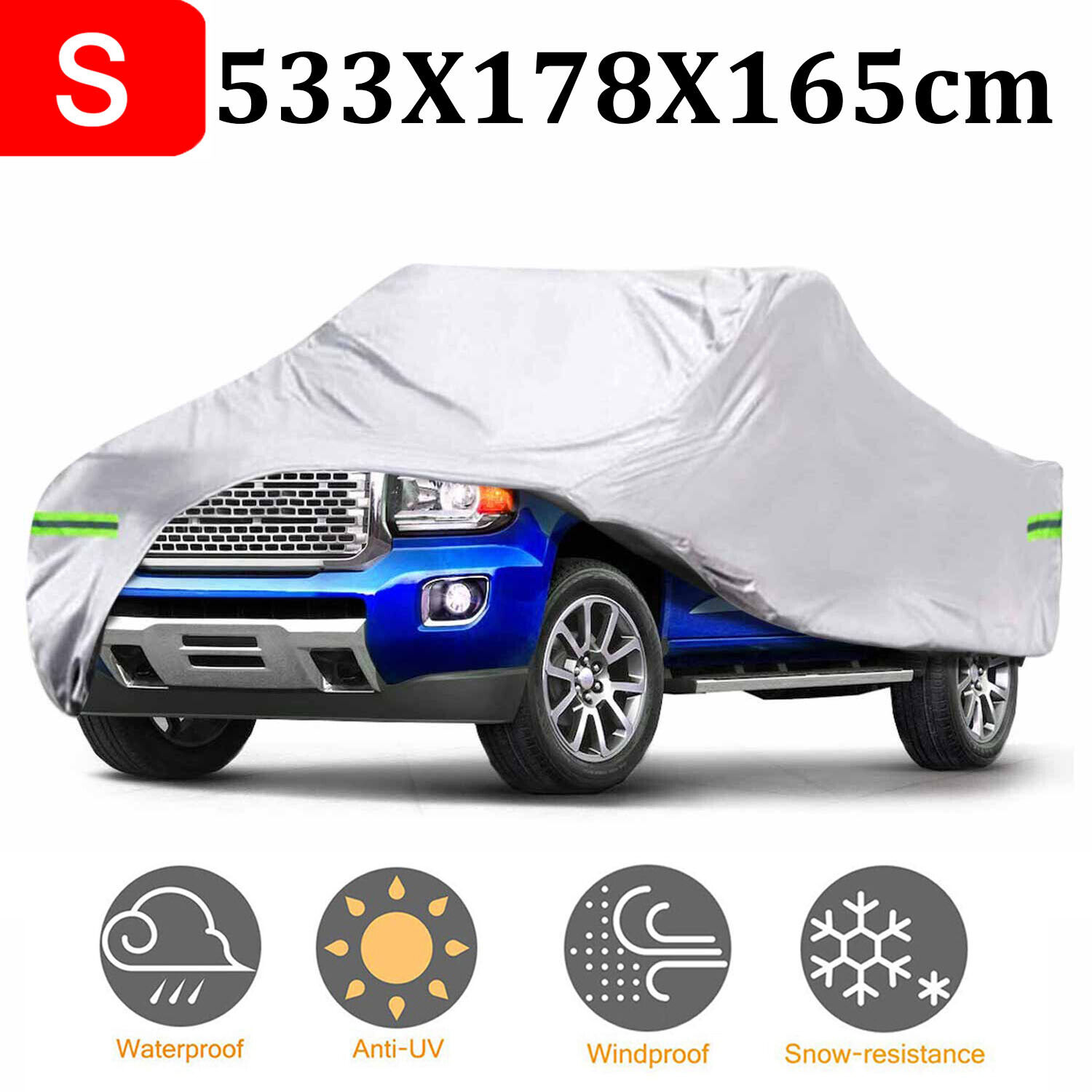 S~XL Pickup Truck Car Cover Waterproof UV Resistant Dust Rain Snow Protection