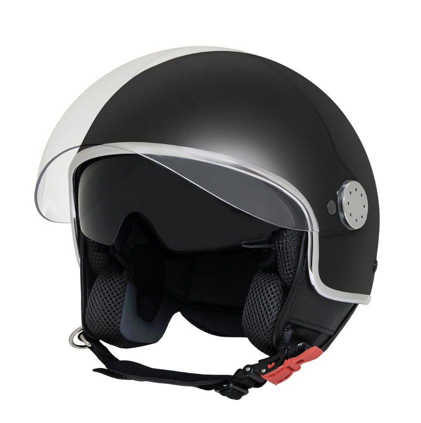 Original Piaggio Demi-Jet Helmet Black Size M - Sun Visor - 22.06