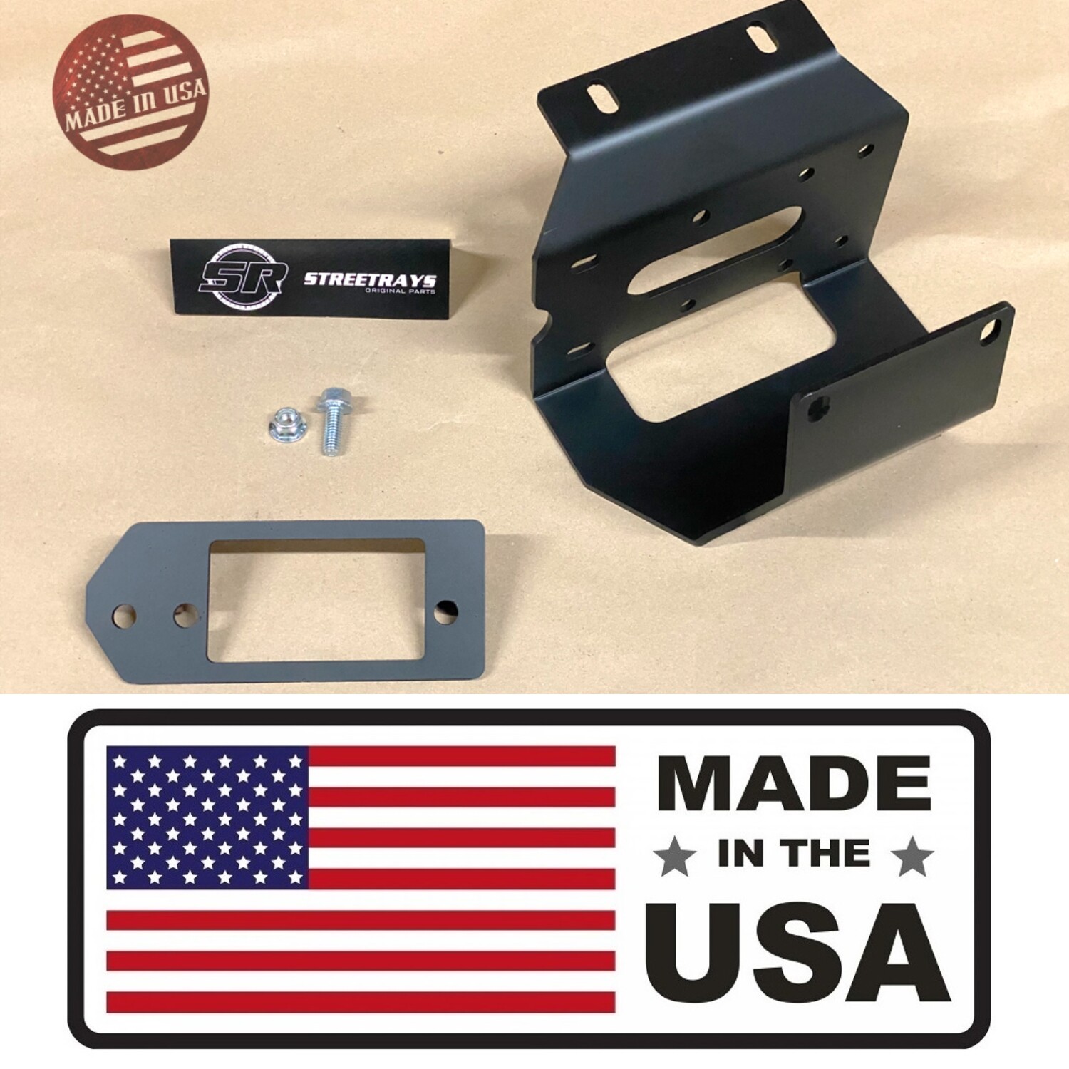 [SR] V2 Winch Mount Bracket Plate Kit for 2016-2024 Honda Pioneer 1000 & 1000-5